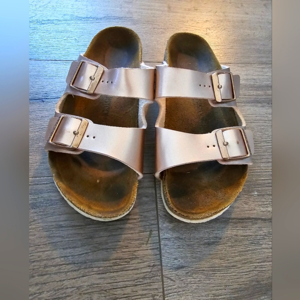 Birkenstock Metallic Two Strap Sandals